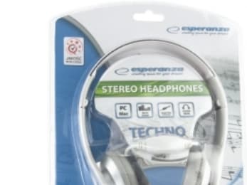 Esperanza EH145W TECHNO - Hodetelefoner - full størrelse - kablet - 3,5 mm jakk - hvit