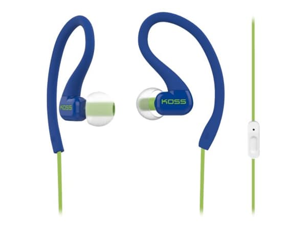 Koss KSC32i FitClips - Hörlurar med mikrofon - inuti örat - montering över örat - kabelansluten - 3,5 mm kontakt - svart