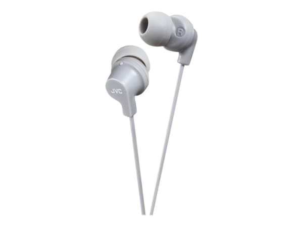 JVC HA-FX10 - Hörlurar - inuti örat - kabelansluten - 3,5 mm kontakt - grå
