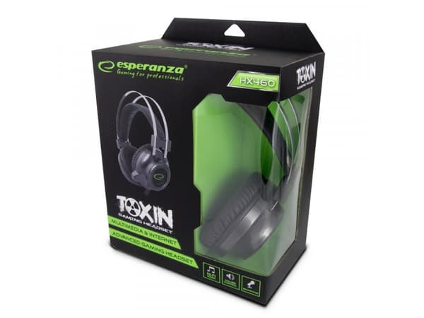 ESPERANZA STEREO GAMING HEADPHONES WITH MICROPHONE TOXIN