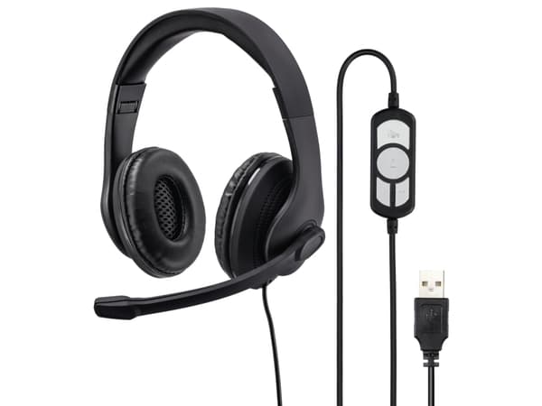 Hama HS-USB300, Langallinen, Pelaaminen, 20 - 20000 Hz, Kuulokkeet, Musta