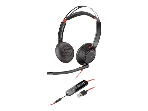 Poly Blackwire C5220 USB-A - 5200 Series - kuulokkeet - korvalla - kaapeli - USB, 3,5 mm jakki