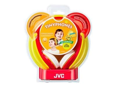 JVC HA-KD5, Kuulokkeet, Pääpanta, Musiikki, Punainen, Keltainen, 0,8 m, Langallinen