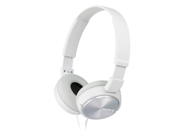 Sony MDR-ZX310AP - ZX Series - hörlurar med mikrofon - fullstorlek - kabelansluten - 3,5 mm kontakt - vit