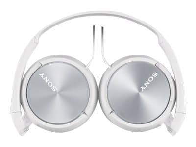 Sony MDR-ZX310AP - ZX Series - hörlurar med mikrofon - fullstorlek - kabelansluten - 3,5 mm kontakt - vit