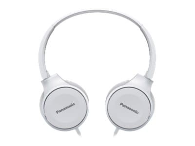 Panasonic RP-HF100E - Hodetelefoner - on-ear - kablet - 3,5 mm jakk - hvit