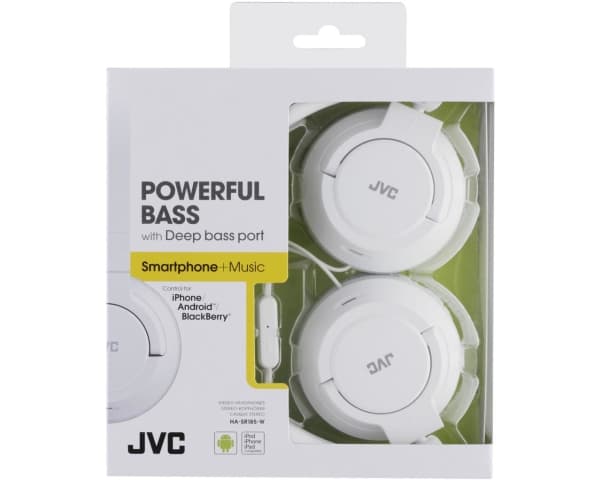 JVC HA-SR185-W-E, Kuulokkeet, Pääpanta, Calls/Music, Valkoinen, Kaksikanavainen, Painikkeet