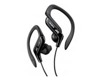 JVC HA-EB75-B-E - Sports - ørepropper - ørepropp - over-øret-montering - kablet - 3,5 mm jakk - svart