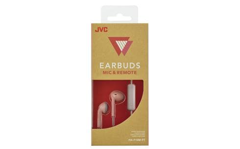 JVC HA-F19M - Kuulokkeet - korvanapit - vaaleanpunaiset - binauraaliset - moninäppäimiset - painikkeet (HA-F19M-PT)