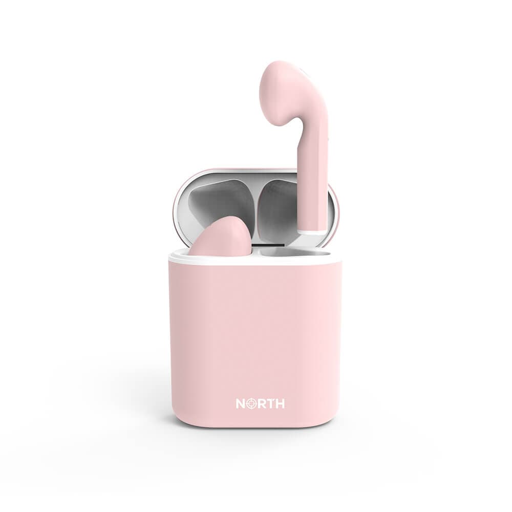 NORTH True Wireless Hovedtelefon TOUCH ONE Rosa TWS Mic.