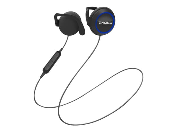 Koss BT221i - Hörlurar med mikrofon - på örat - montering över örat - Bluetooth - trådlös - svart