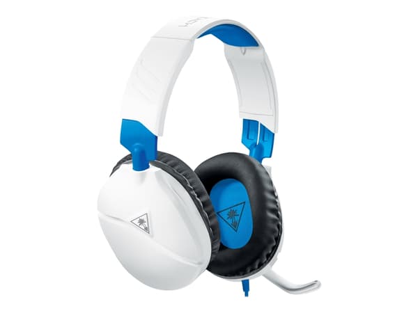 Turtle Beach RECON 70P - Headset - fullstorlek - kabelansluten - 3,5 mm kontakt - ljudisolerande - vit