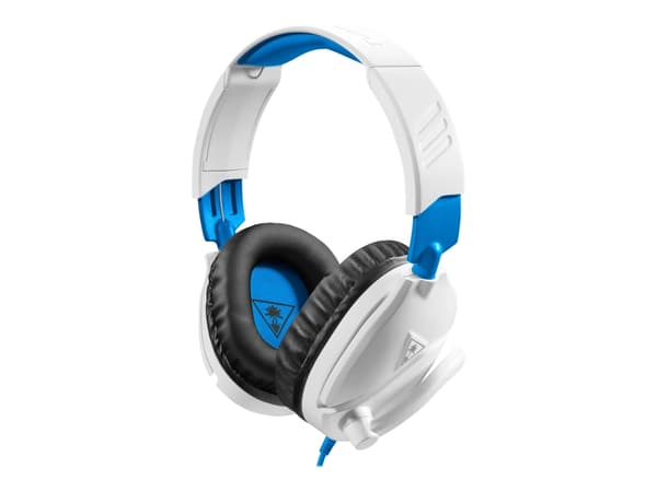 Turtle Beach RECON 70P - Headset - fullstorlek - kabelansluten - 3,5 mm kontakt - ljudisolerande - vit