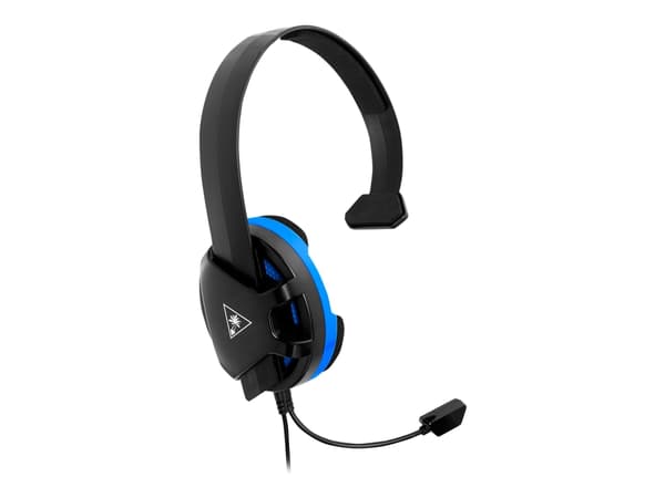 Turtle Beach RECON CHAT - Hodesett - full størrelse - kablet - 3,5 mm jakk - svart/blå - for Sony PlayStation 4, Sony PlayStation 4 Pro, Sony PlaySta