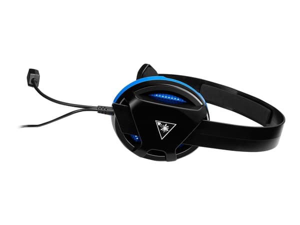 Turtle Beach RECON CHAT - Hodesett - full størrelse - kablet - 3,5 mm jakk - svart/blå - for Sony PlayStation 4, Sony PlayStation 4 Pro, Sony PlaySta