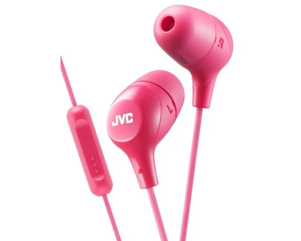 JVC HA-FX38M-E Marshmallow - Ørepropper med mikrofon - i øret - kablet - rosa