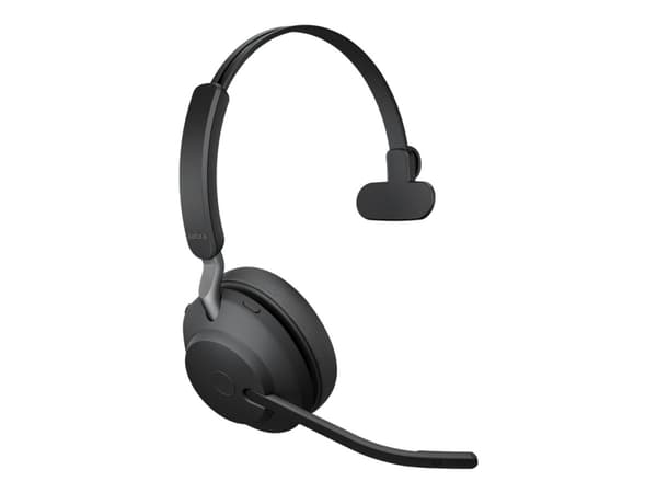 Jabra Evolve2 65 UC Mono - Headset - på örat - konvertibel - Bluetooth - trådlös - USB-A - ljudisolerande - svart - med laddningsställ