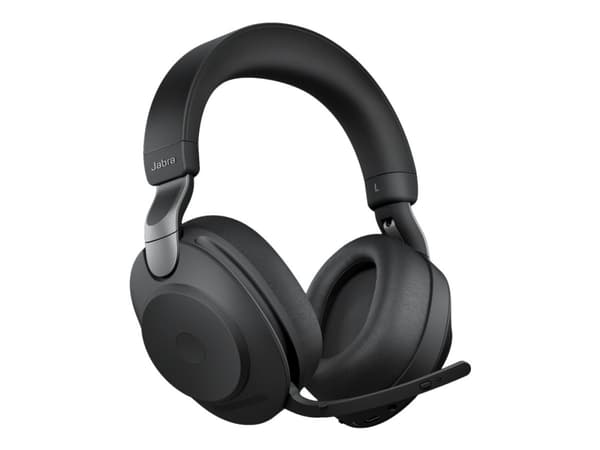 Jabra Evolve2 85 UC Stereo - Headset - fullstorlek - Bluetooth - trådlös, kabelansluten - aktiv brusradering - 3,5 mm kontakt - ljudisolerande - svar