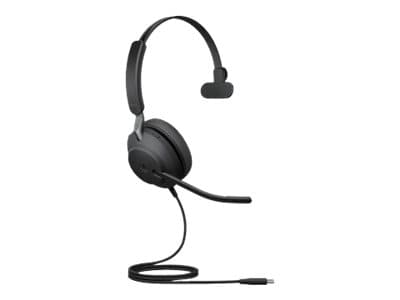 Jabra Evolve2 40 MS Mono - Hodesett - on-ear - konvertibel - kablet - USB-C - lydisolerende - Certified for Microsoft Teams