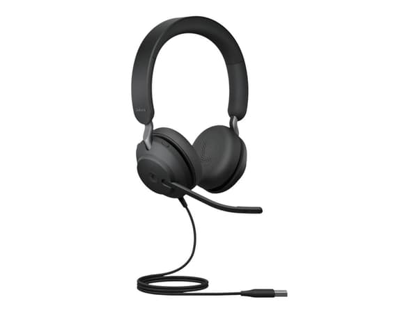Jabra Evolve2 40 MS Stereo - Headset - på örat - kabelansluten - USB-A - ljudisolerande - Certifierad för Microsoft-teams