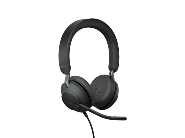 Jabra Evolve2 40 MS Stereo - Headset - på örat - kabelansluten - USB-A - ljudisolerande - Certifierad för Microsoft-teams