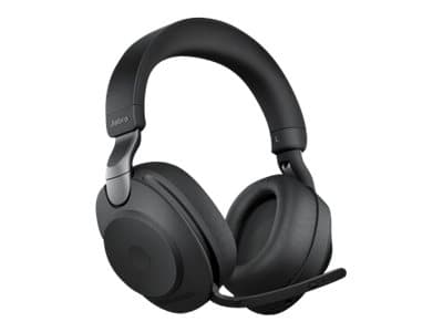 Jabra Evolve2 85 UC Stereo - Hodesett - full størrelse - Bluetooth - trådløs, kablet - aktiv støydemping - 3,5 mm jakk - lydisolerende - svart