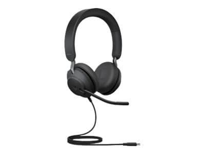 Jabra Evolve2 40, MS Stereo, Langallinen, Toimisto/puhelukeskus, 20 - 20000 Hz, 188 g, Kuulokkeet, Musta