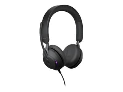 Jabra Evolve2 40 MS Stereo - Hodesett - on-ear - kablet - USB-C - lydisolerende - Certified for Microsoft Teams