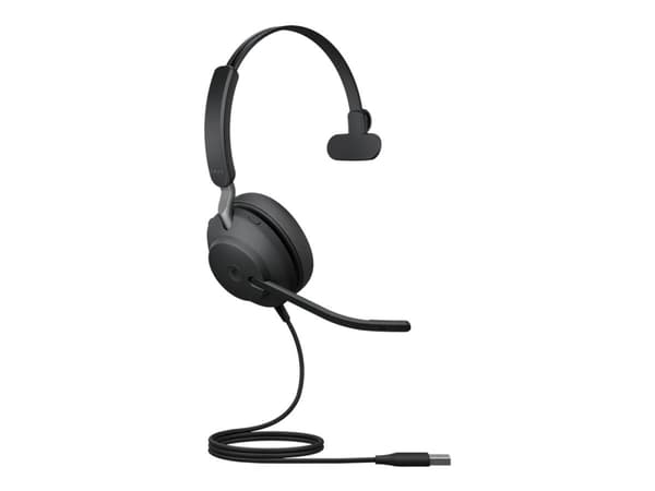Jabra Evolve2 40 MS Mono - Headset - på örat - konvertibel - kabelansluten - USB-A - ljudisolerande - Certifierad för Microsoft-teams