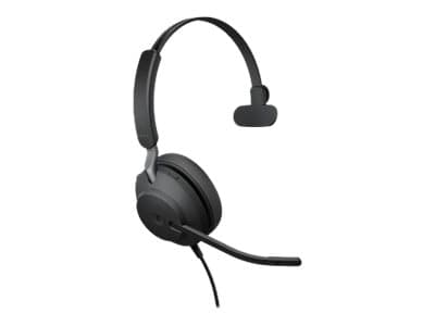 Jabra Evolve2 40 MS Mono - Headset - på örat - konvertibel - kabelansluten - USB-A - ljudisolerande - Certifierad för Microsoft-teams