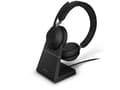 Miniatyrbilde 2 av 5: Jabra Evolve2 65 UC Stereo - Hodesett - on-ear - Bluetooth - trådløs - USB-C - lydisolerende - svart - med ladestativ