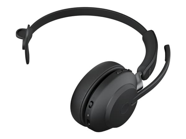 Jabra Evolve2 65 UC Mono - Headset - på örat - konvertibel - Bluetooth - trådlös - USB-C - ljudisolerande - svart