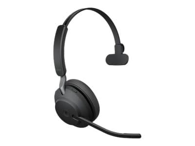 Jabra Evolve2 65 MS Mono - Headset - på örat - konvertibel - Bluetooth - trådlös - USB-C - ljudisolerande - svart - Certifierad för Microsoft-teams