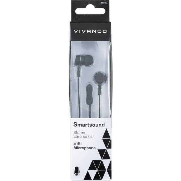 Vivanco SMARTSOUND BLACK In Ear hörlurar Sladd Svart