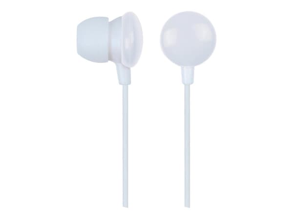 Gembird Candy MHP-EP-001-W - Hörlurar - inuti örat - kabelansluten - 3,5 mm kontakt - vit