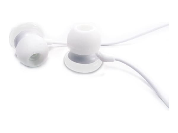 Gembird Candy MHP-EP-001-W - Hörlurar - inuti örat - kabelansluten - 3,5 mm kontakt - vit