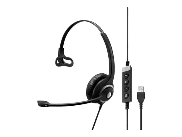 EPOS IMPACT SC 230 USB MS II - Headset - på örat - kabelansluten - USB - svart - Certifierad för Skype for Buisness, Certifierad för Microsoft-teams