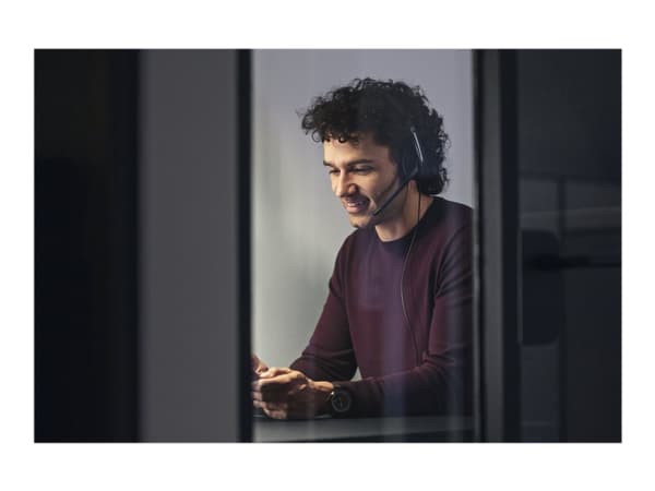 EPOS ADAPT SC 135 USB - Hodesett - on-ear - kablet - aktiv støydemping - USB, 3,5 mm jakk - svart, hvit - Certified for Skype for Business