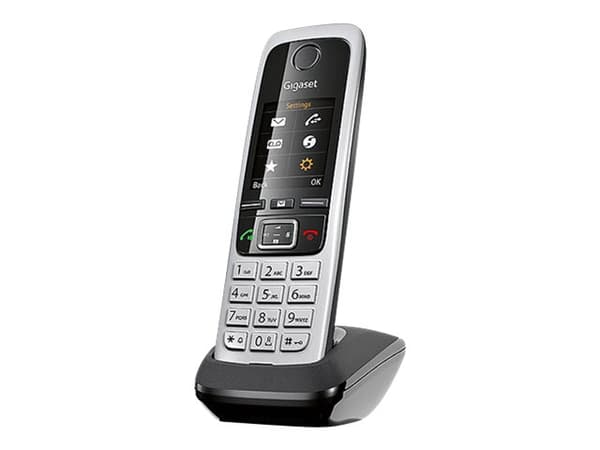 Gigaset C430HX - Trådløst ekstra håndsett med anrops-ID - DECT\GAP - SIP, RTP - svart, sølv Sort, Sølv
