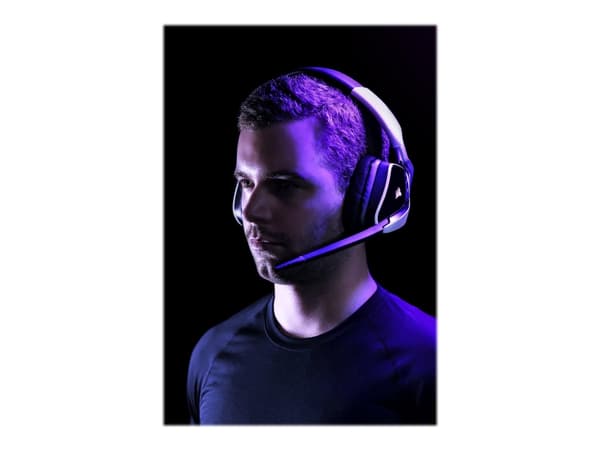 Corsair VOID RGB ELITE Wireless, Langaton, Pelaaminen, 20 - 30000 Hz, 390 g, Kuulokkeet, Musta, Valkoinen