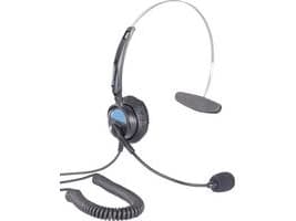 BASETech KJ-97, Kuulokkeet, Ear-hook, Toimisto/puhelukeskus, Musta, 1,9 m, Langallinen
