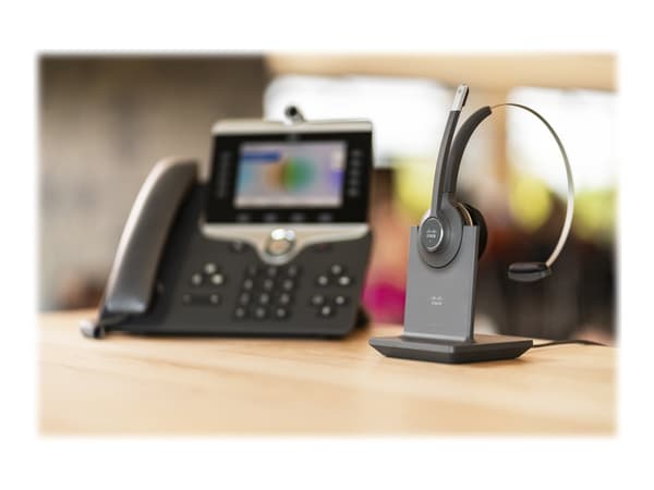 Cisco 561 Wireless Single - Hodesett - on-ear - konvertibel - DECT - trådløs - med Standard Base Station - for IP Phone 68XX, 78XX, 88XX; Unified IP