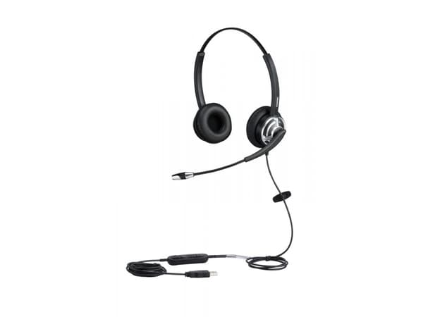 Plusonic ALLNET 8805-8.2MS - Headset - Huvudband - Kontor/Callcenter - Svart - Duplex - med sladd
