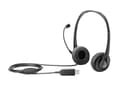 Miniatyrbilde 5 av 5: HP - Hodesett - on-ear - kablet - USB - black jack