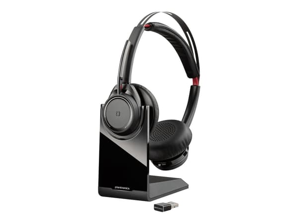 Plantronics Voyager Focus UC B825-M - Headset - inkl. laddningsstøll - Bluetooth - aktiv brusradering - för Microsoft Lync