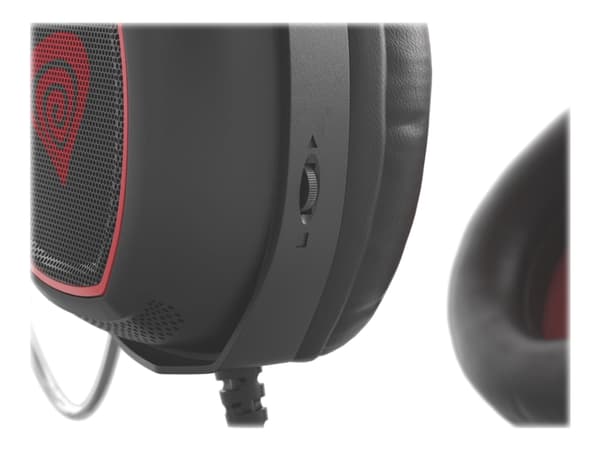 Genesis Radon 300 - Hodesett - on-ear - kablet - USB - rød, svart