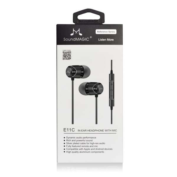 SoundMAGIC E11C In-Ear hörlurar med mick Black