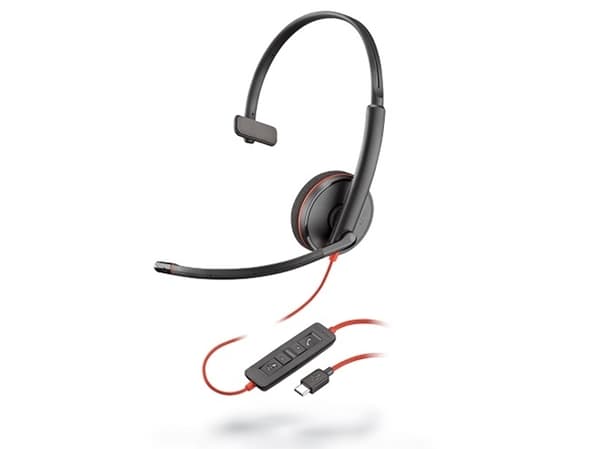 POLY Blackwire 3210, Langallinen, Puhelut/Musiikki, 20 - 20000 Hz, 87 g, Kuulokkeet, Musta