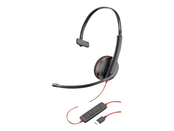 POLY Blackwire 3210, Langallinen, Puhelut/Musiikki, 20 - 20000 Hz, 87 g, Kuulokkeet, Musta