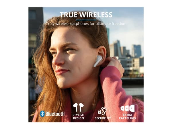 Trust Nika Headset True Wireless Stereo (TWS) I öra Samtal/musik Bluetooth Vit